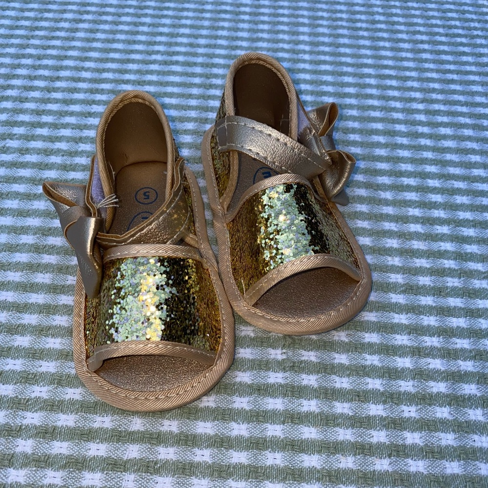 Gold dress sandals